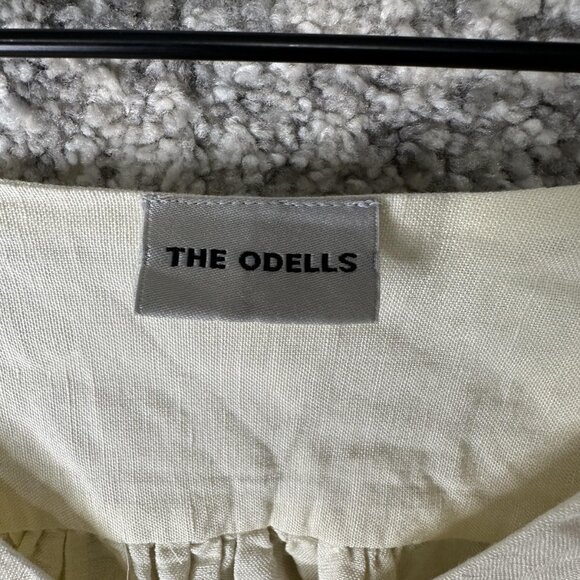 The Odells Dress Womens Large White Peasant Tunic 3/4 Sleeve Boho Flowy - Picture 4 of 5